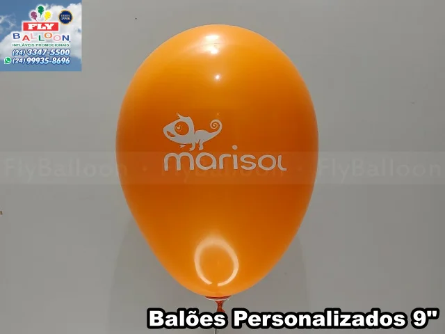Balão personalizado Marisol — bexiga personalizada com logomarca