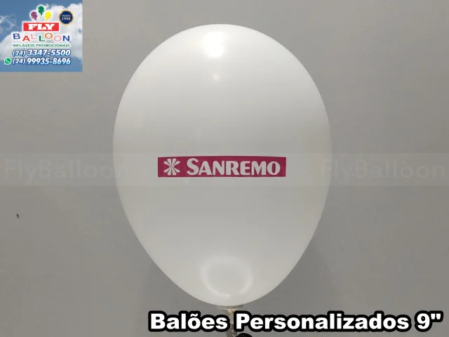 Balão personalizado San Remo — balão com logomarca para PDV